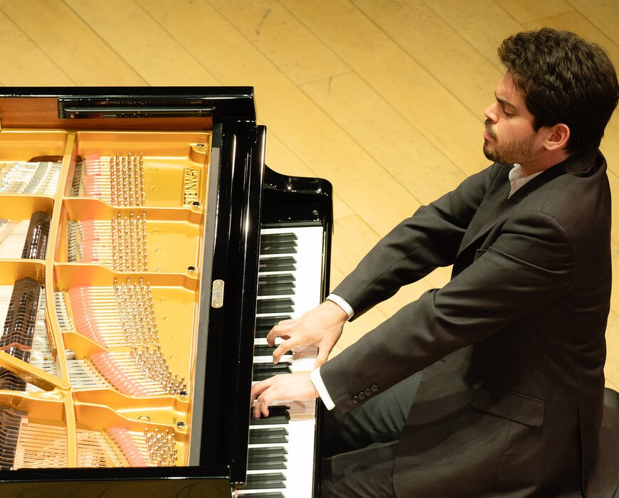Lahav Shani at the piano, June 2018